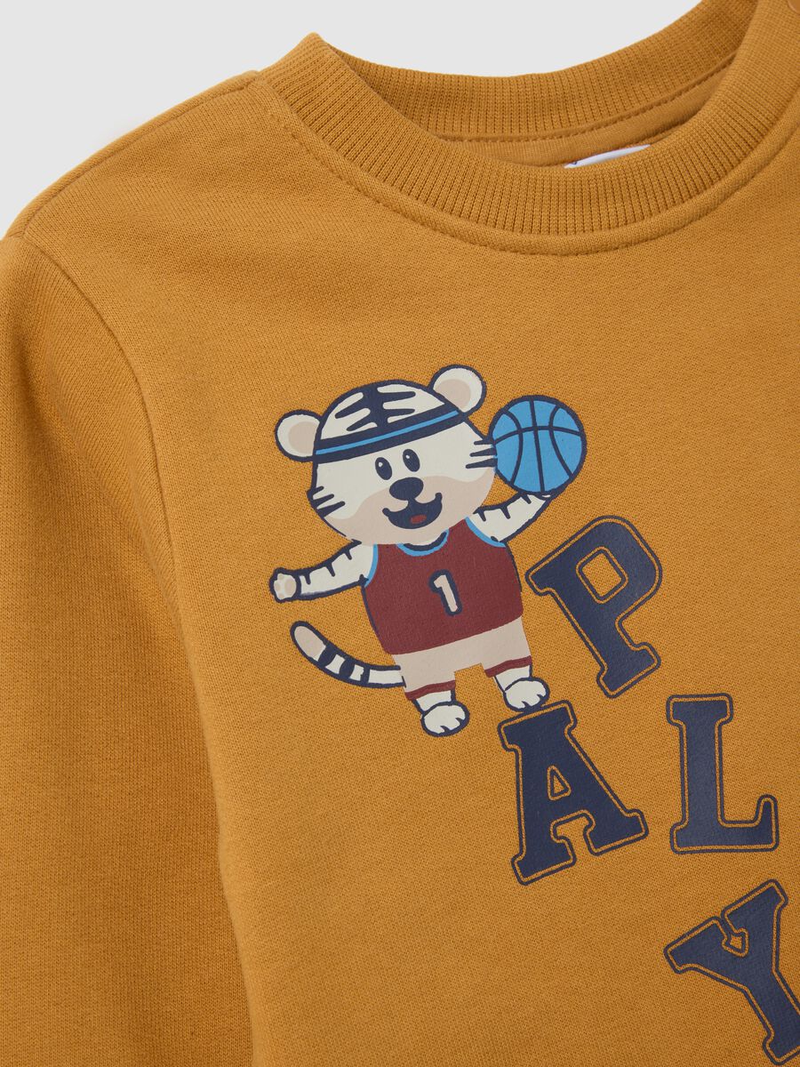 Orange and blue pure cotton children's outfit_2