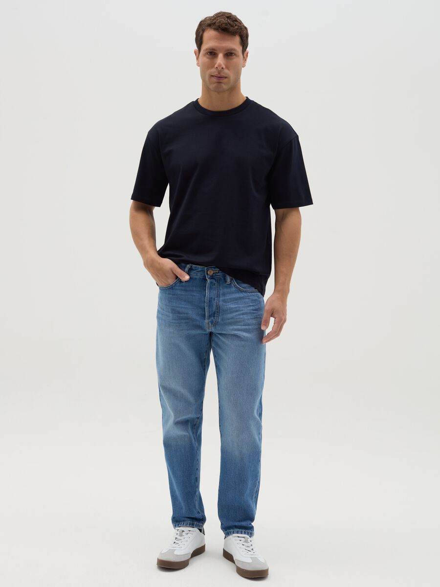 Solid colour T-shirt in organic cotton_1