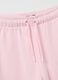 Girls' pink wide leg jogger trousers in pure cotton_3