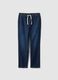 Blue Regular Fit Stretch Denim Cotton Jeans_4