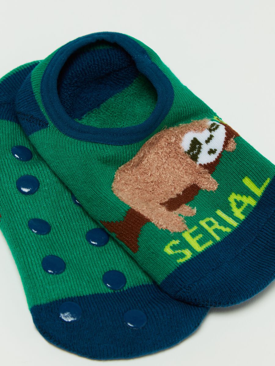 Slipper socks with sloth design_2