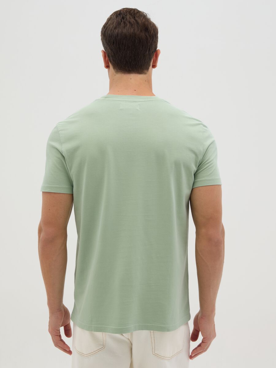 Men’s green regular fit T-shirt  in 100% cotton_3
