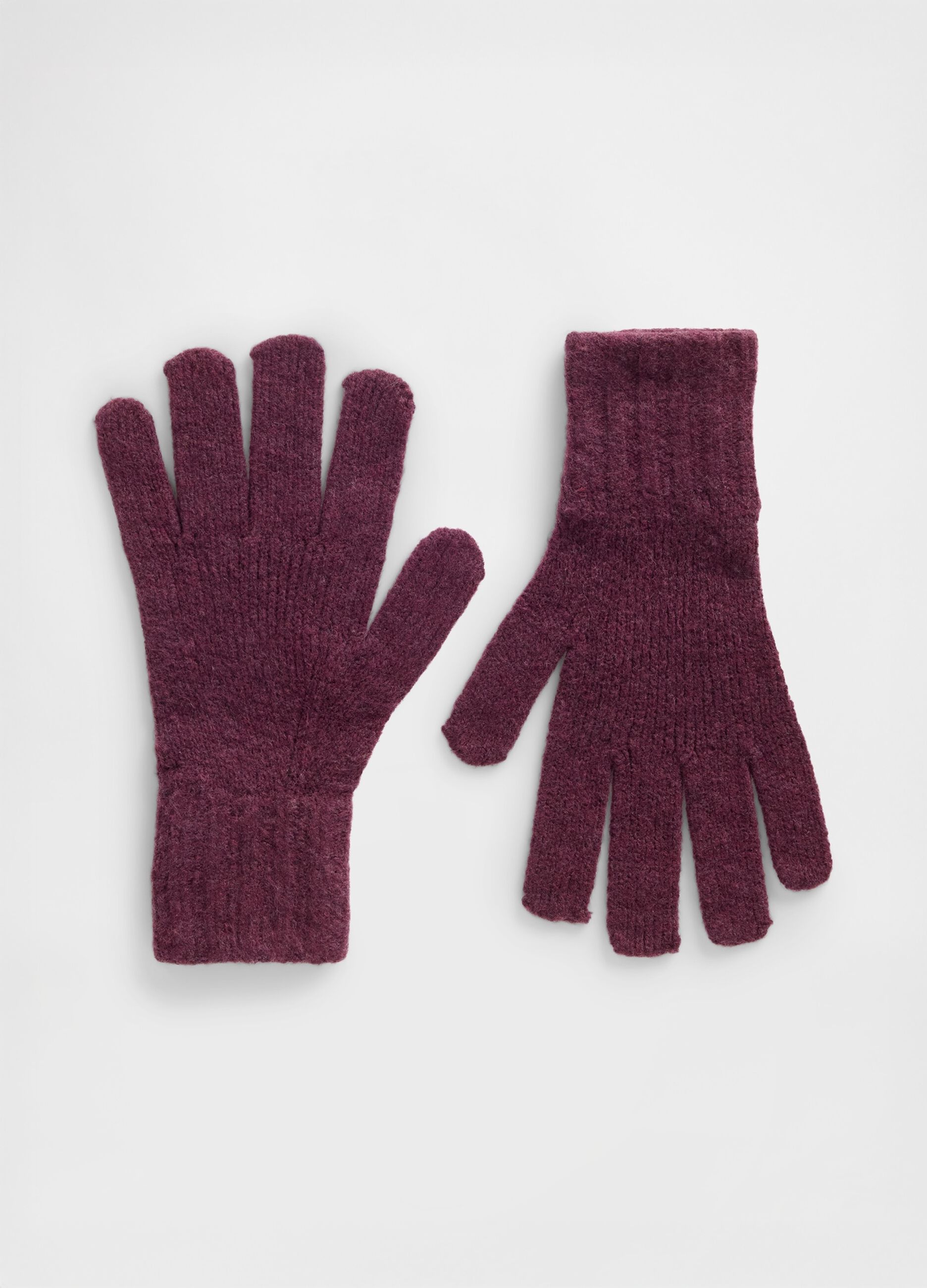 Purple cotton blend gloves