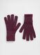 Purple cotton blend gloves_0