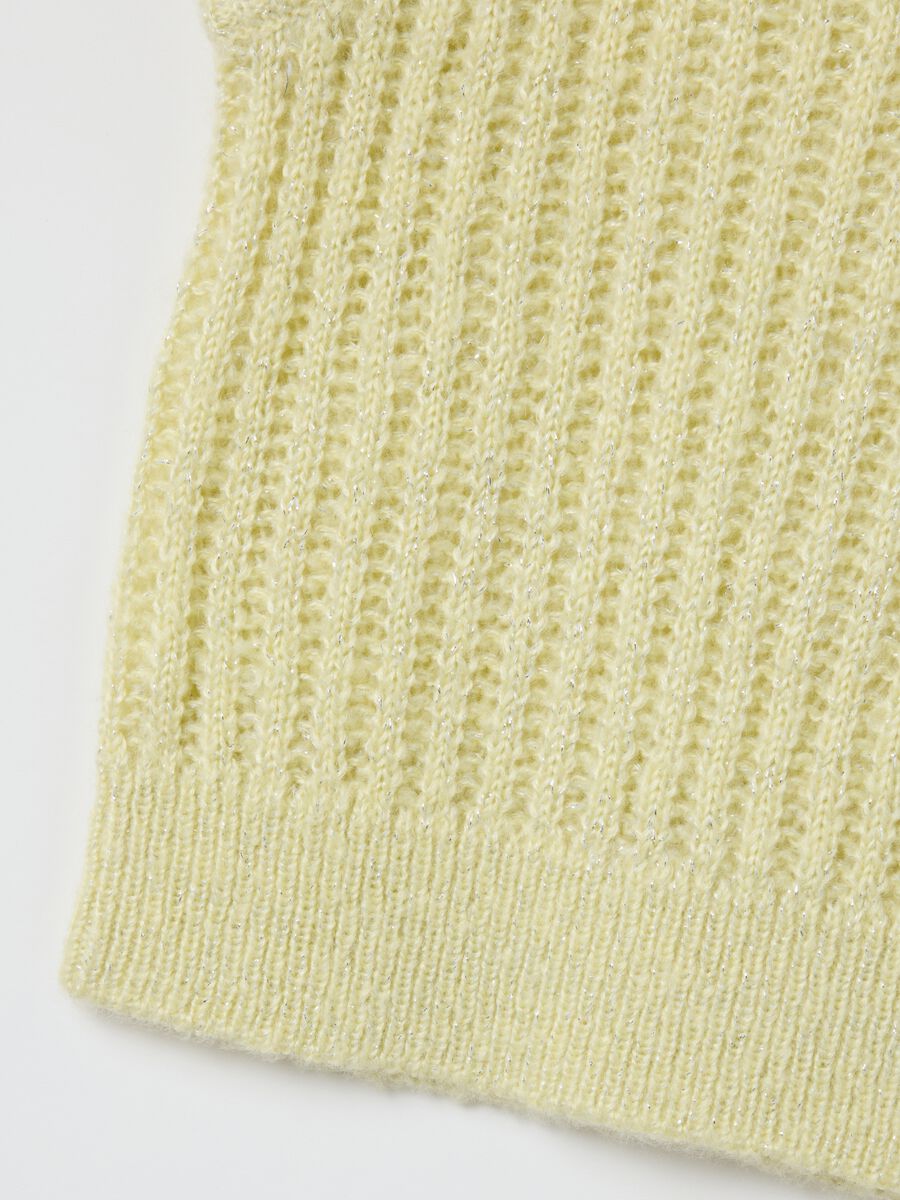 Yellow regular fit girls' jumper_3