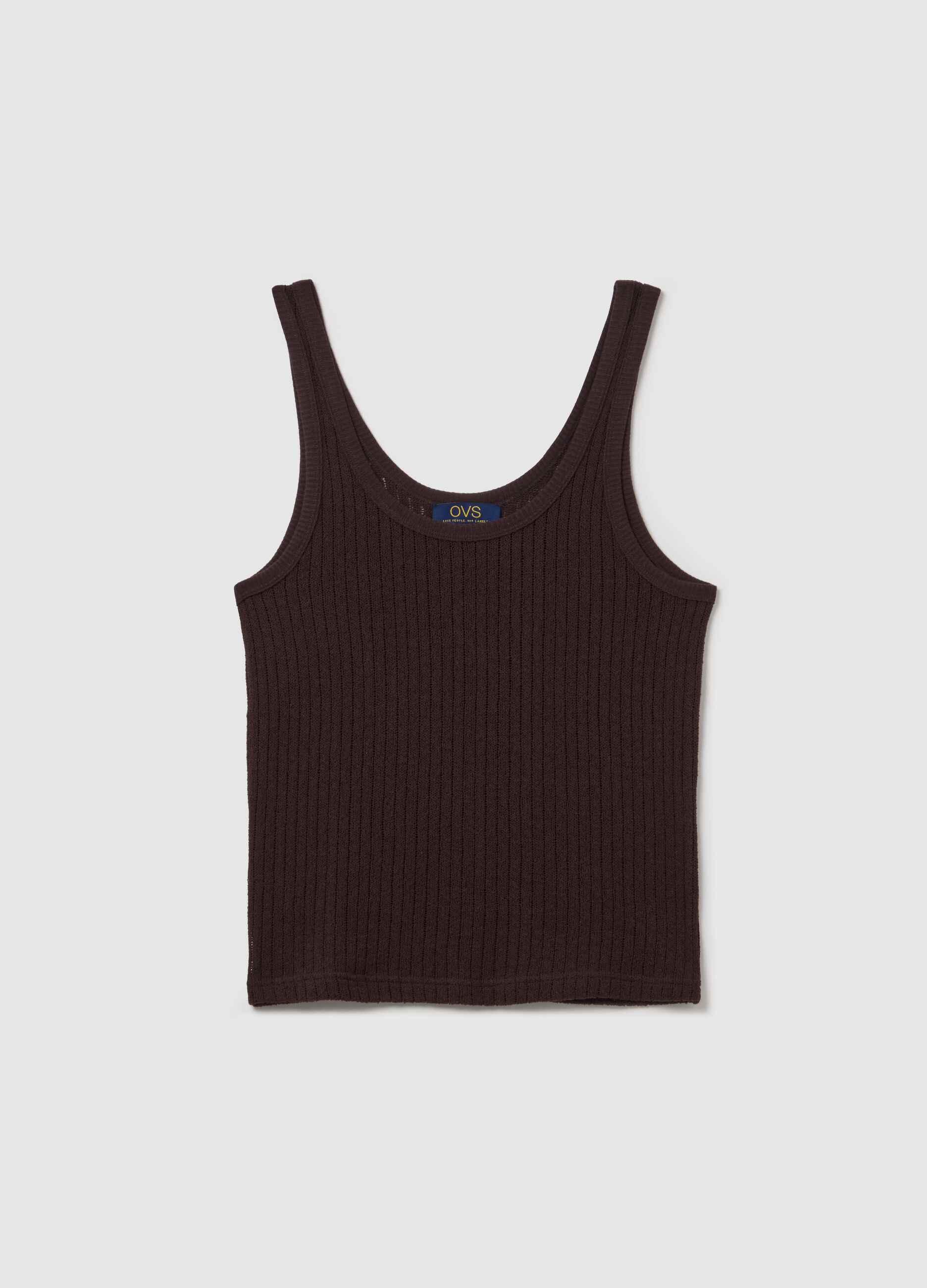 Tank top with striped motif