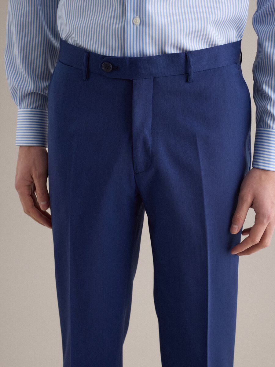 Blue regular fit trousers_3