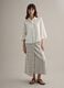 White oversized fit linen blend shirt_1