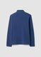 Felpa blu half zip regular fit in pile_2