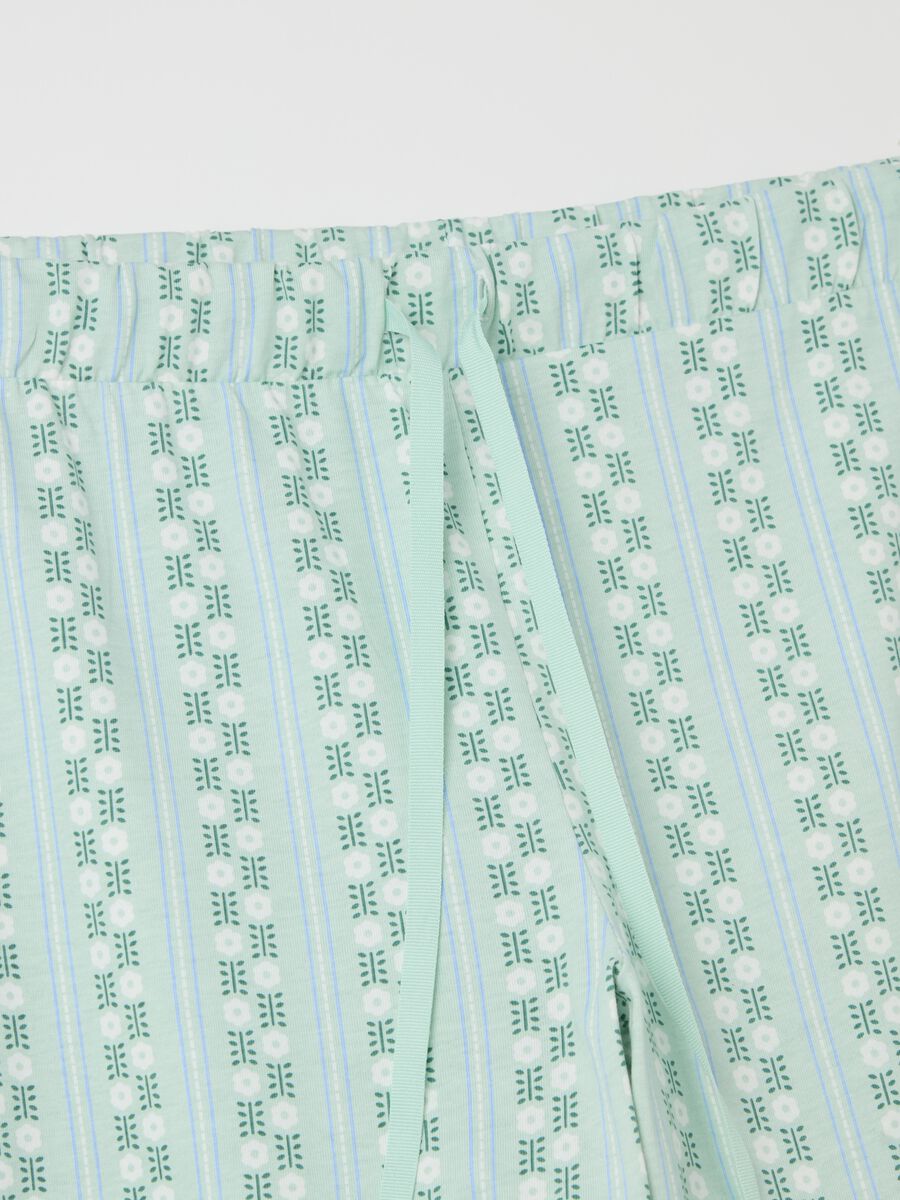 Pyjama trousers with small flowers motif_5