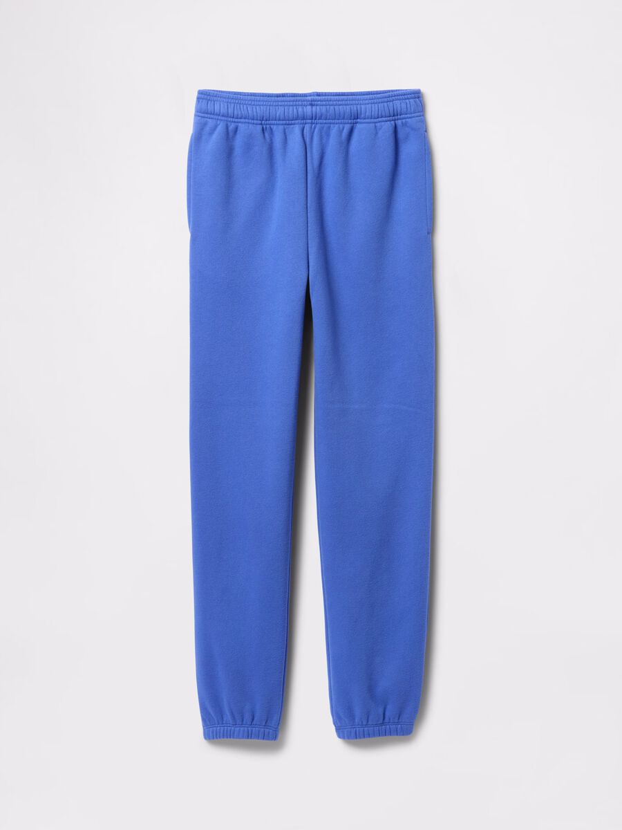 Blue joggers with elasticated edging_2