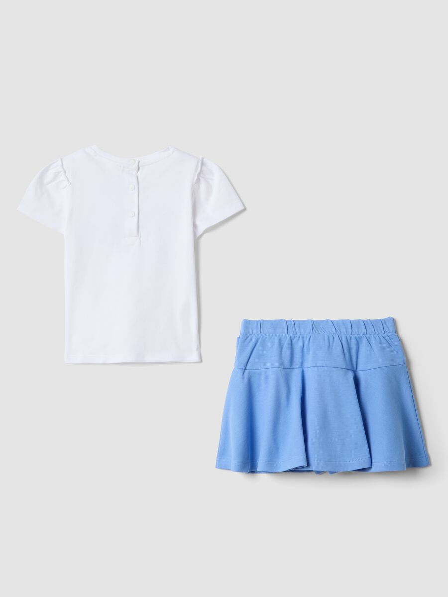 Set in cotone elasticizzato multicolor da bimba con Aristogatti_1