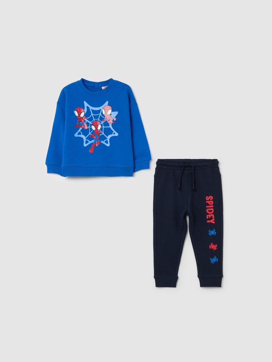 Cotton jogging set with Spidey print_0
