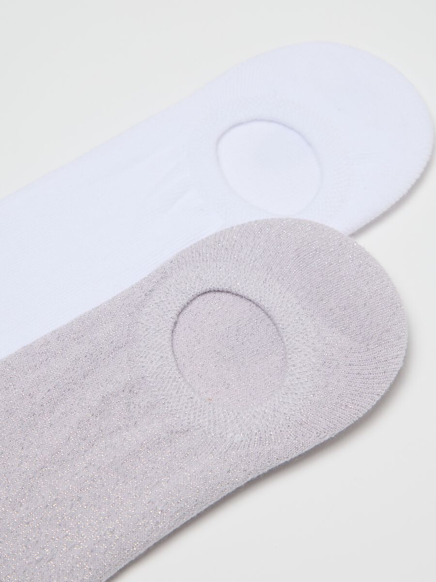 White and grey invisible socks with glitter_1