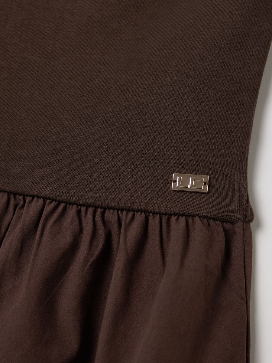 Long brown dress with bandeau top_1