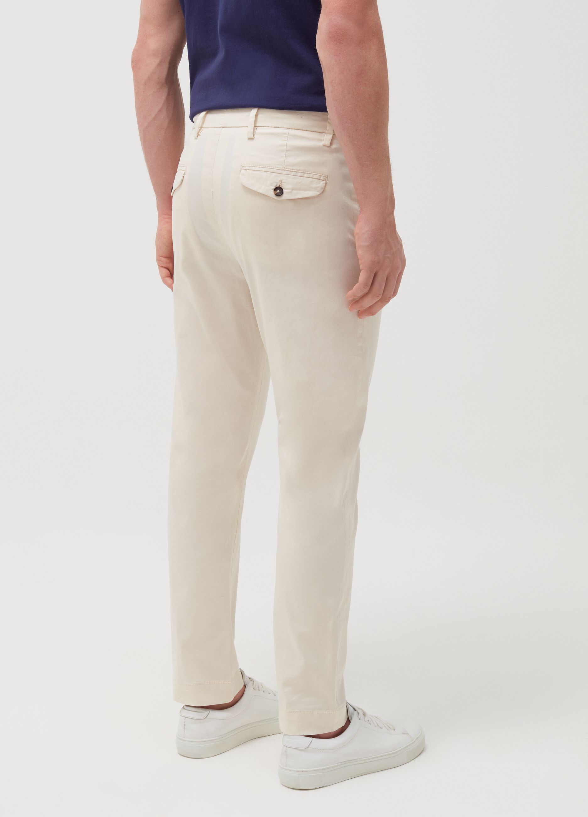 Pantaloni chino in cotone stretch