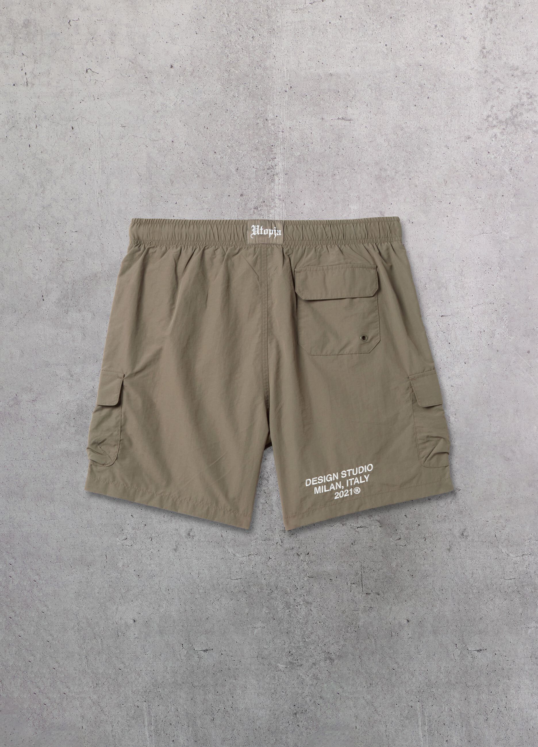 Cargo Swim Shorts Military Green