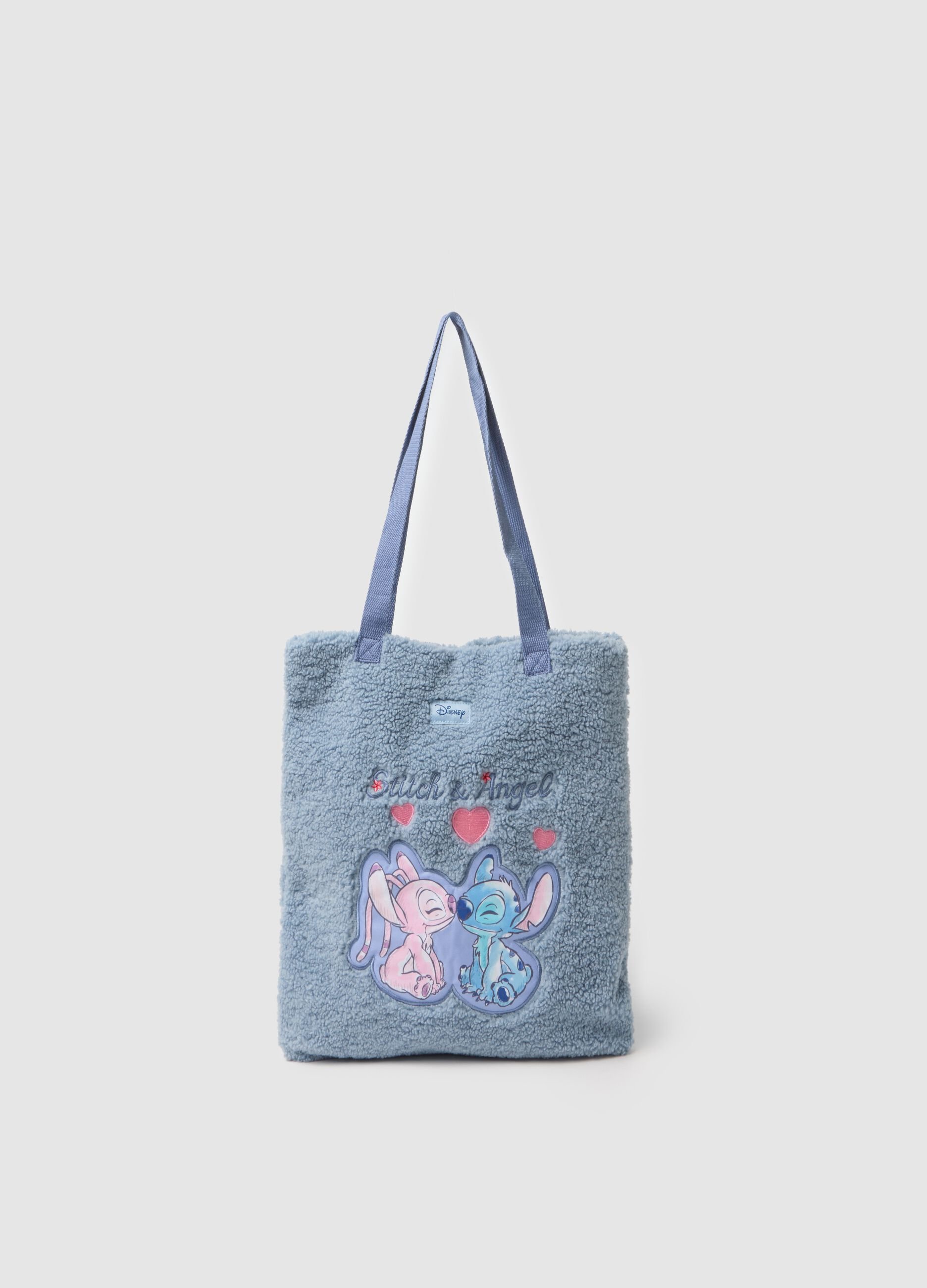 Blue fleece bag with Disney print
