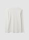 T-shirt bianca a maniche lunghe in puro cotone organico con girocollo_2