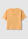 Orange pure cotton t-shirt with print for toddler_1
