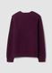 Maglia viola in misto cotone a coste con girocollo regular fit_6
