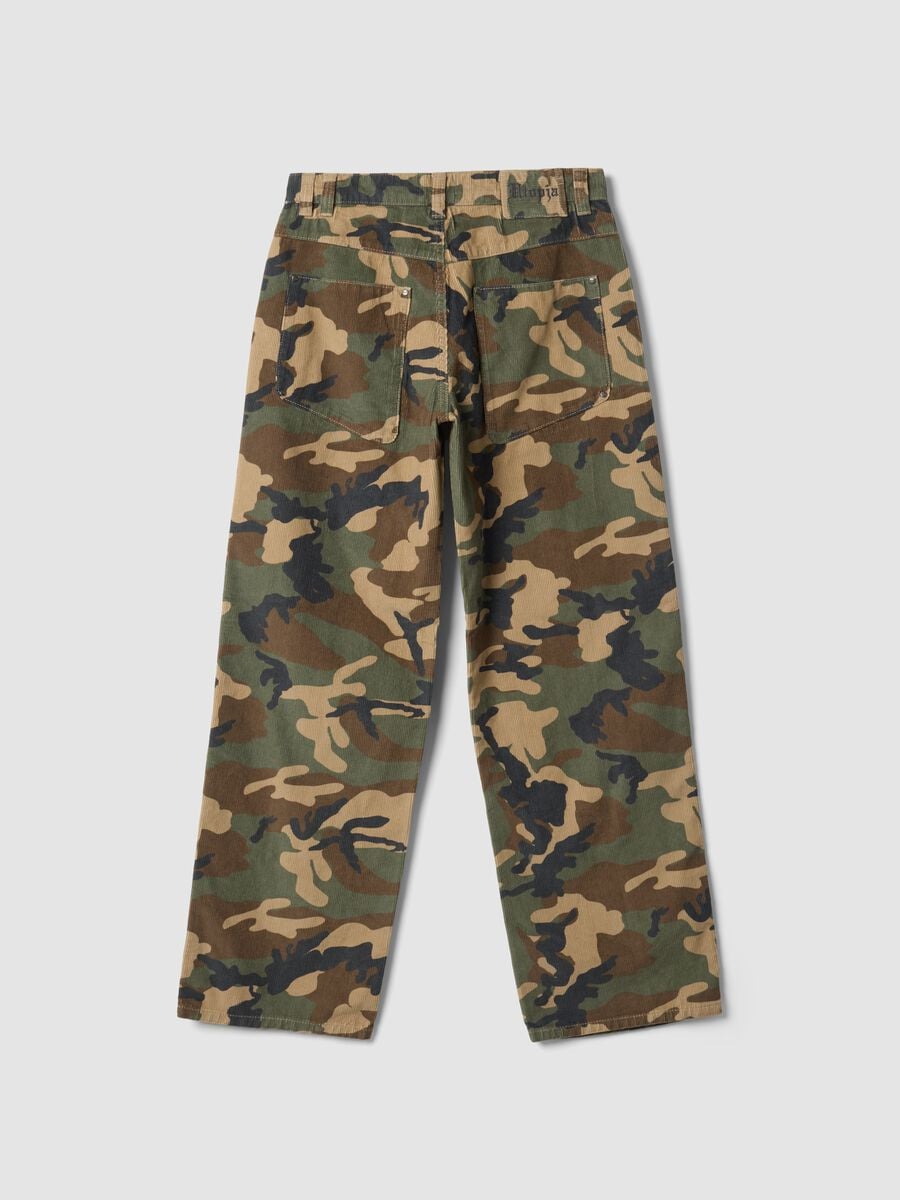 Corduroy Carpenter Pants Washed Camo_1