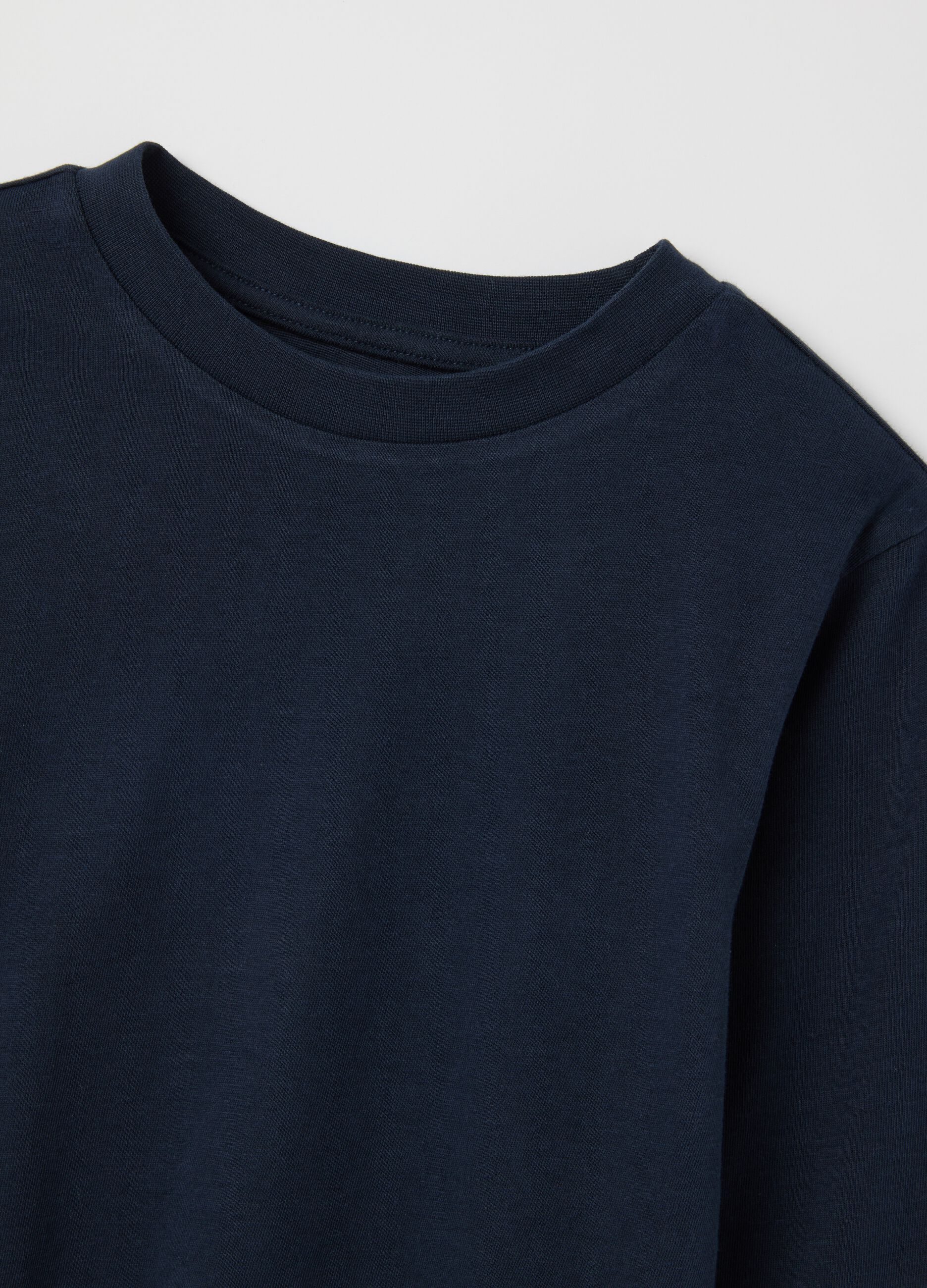 Children's Blue Cotton Regular Fit Sweater