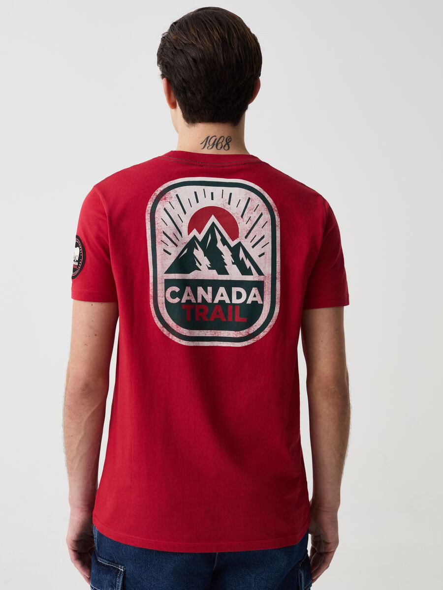 T-shirt con stampa e patch Canada Trail_2