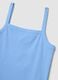 Light blue pure cotton ribbed vest top_5
