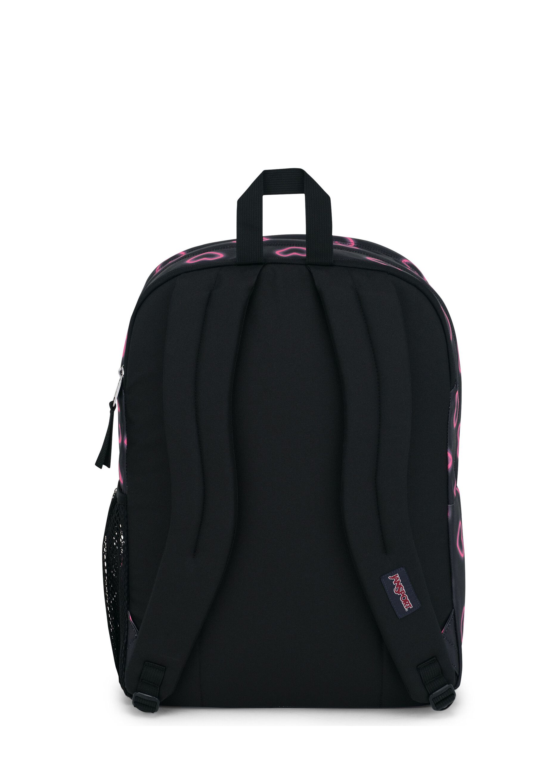 Big Student backpack with hearts pattern