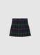 Multicolour regular fit flannel skirt for girls_4