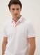 White stretch cotton polo shirt with contrast trims_2