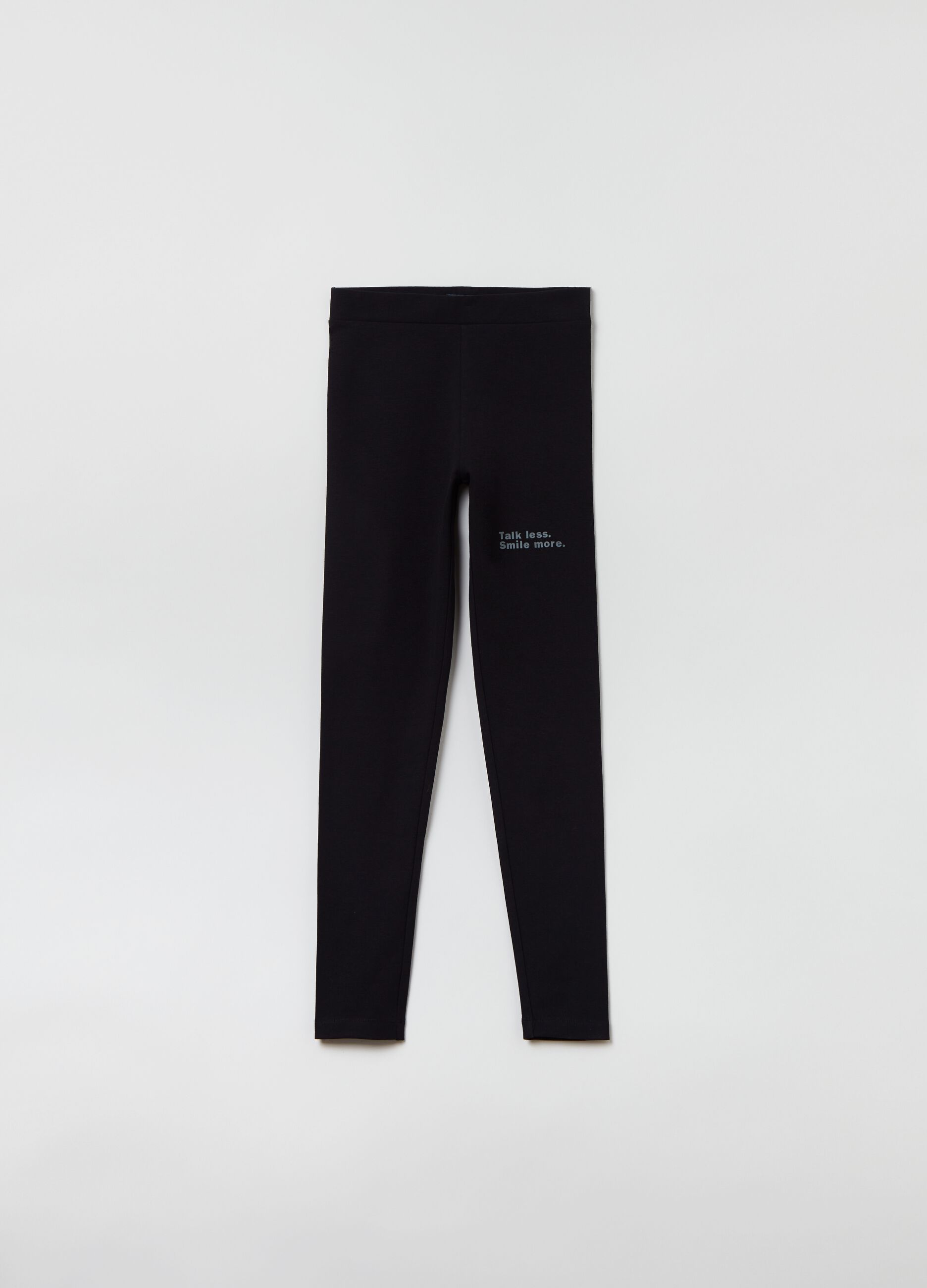 Leggings con stampa lettering_0