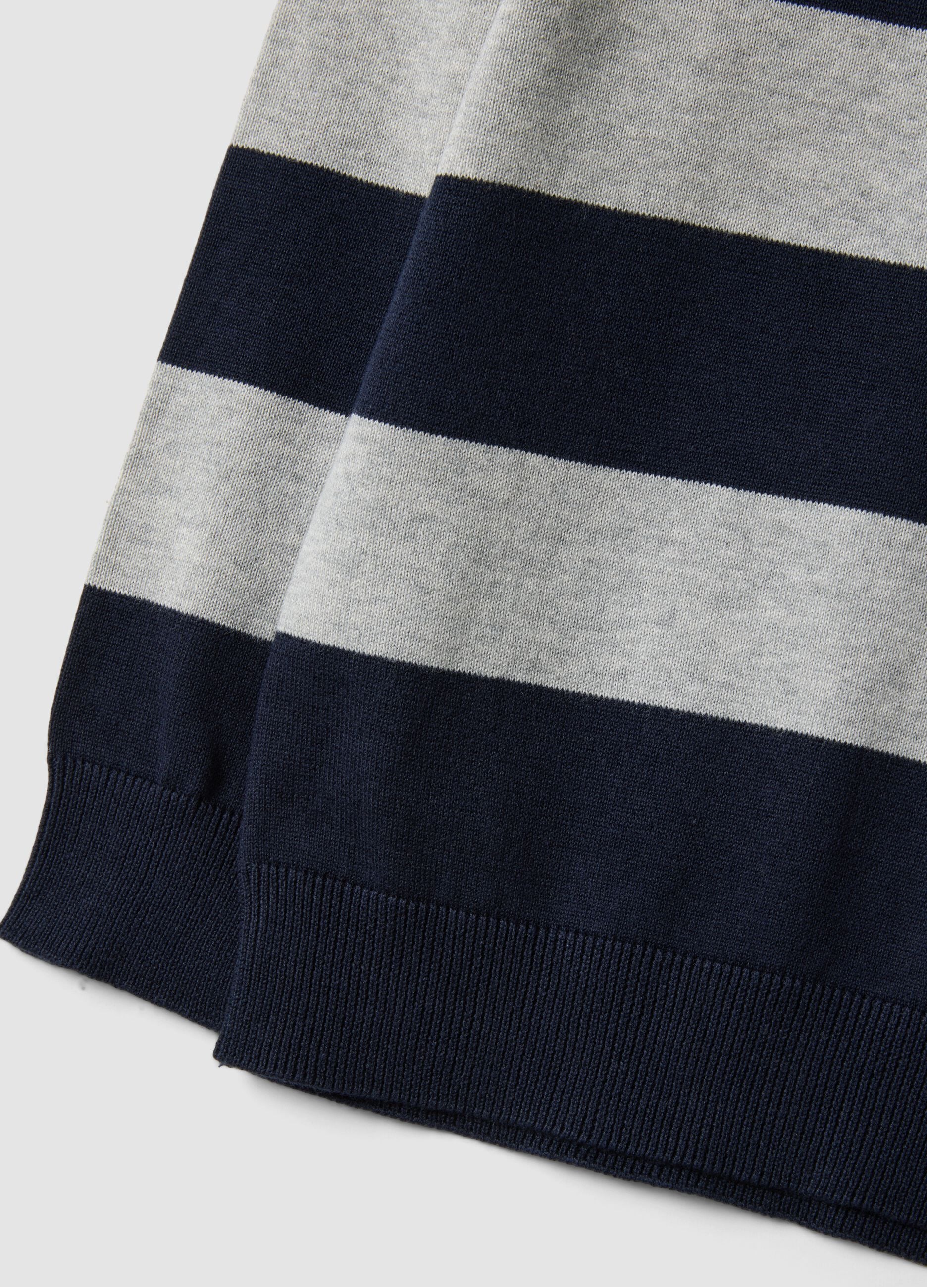 Maglia multicolor in puro cotone a righe over fit per bambino