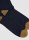Blue long socks in stretch cotton_2