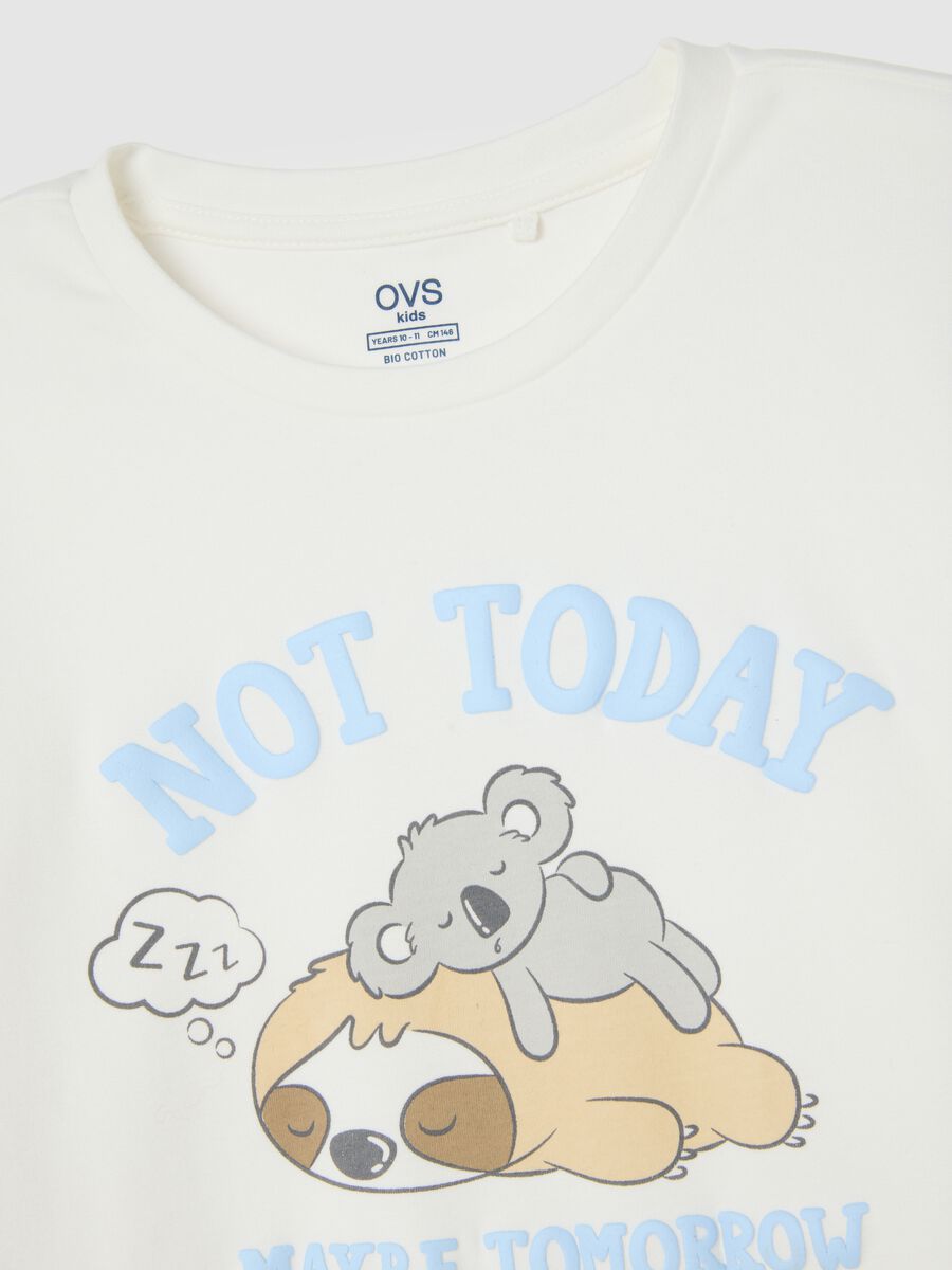 White cotton pyjamas for girls_3