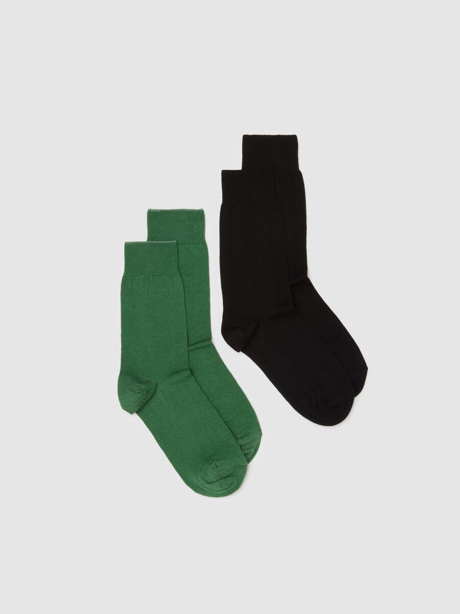 Multicolour cotton blend double pack socks_0