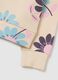 Girl's regular fit pink sweatshirt in pure cotton with floral print_3