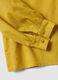 Yellow pure cotton regular fit deep V shirt with polka dots_5