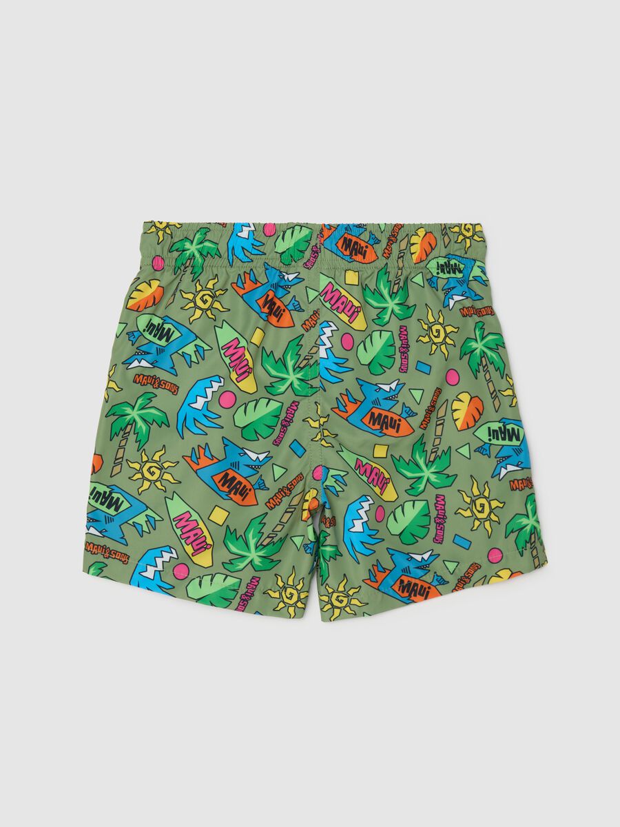 Children's multicolour regular fit swimwear with elastic waistband_1