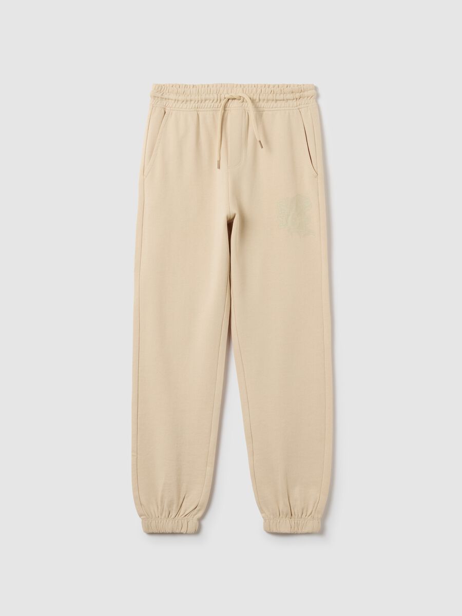 Loose-fit joggers with drawstring and print_0