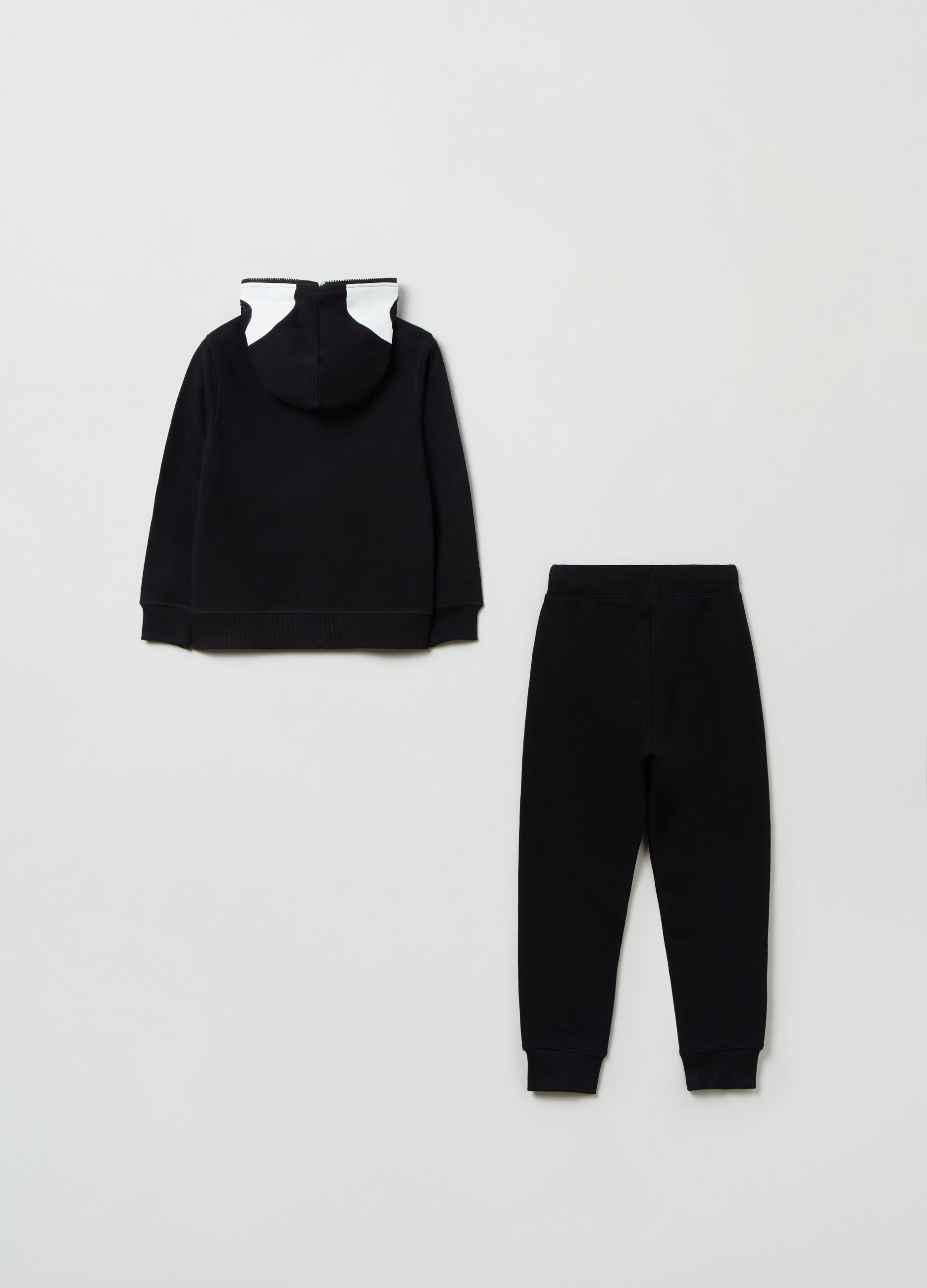 Jogging set in felpa con stampa scheletro Nero OVS KIDS da Bambino