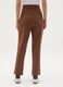 Brown suede stretch maternity trousers_3