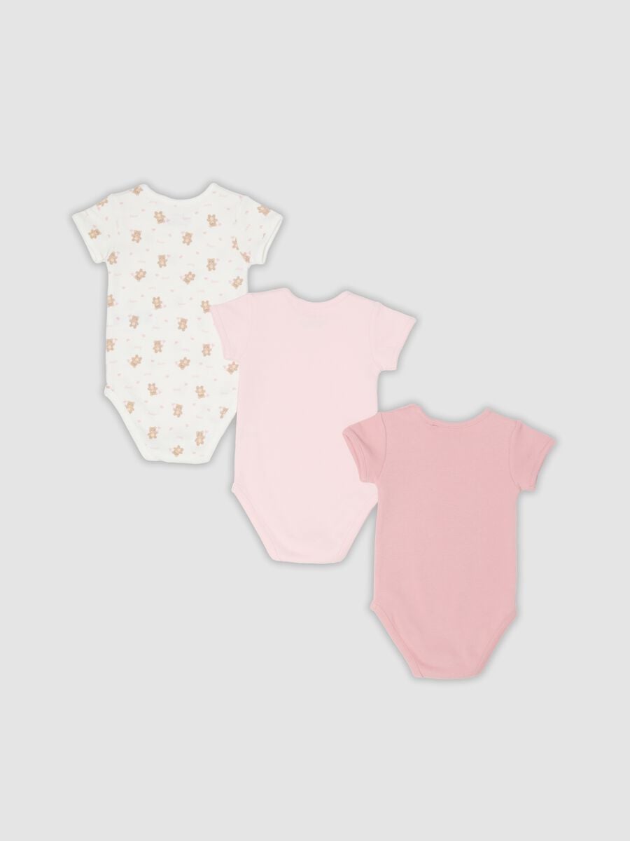 Tripack di body rosa in puro cotone organico per neonata_1