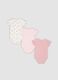 Pack of 3 Pink Organic Cotton Baby Girl Bodysuits_1
