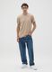 Beige Pure Cotton Relaxed Fit T-Shirt_0