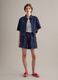 Blue denim shirt in cotton blend, oversized fit with frayed hem_1