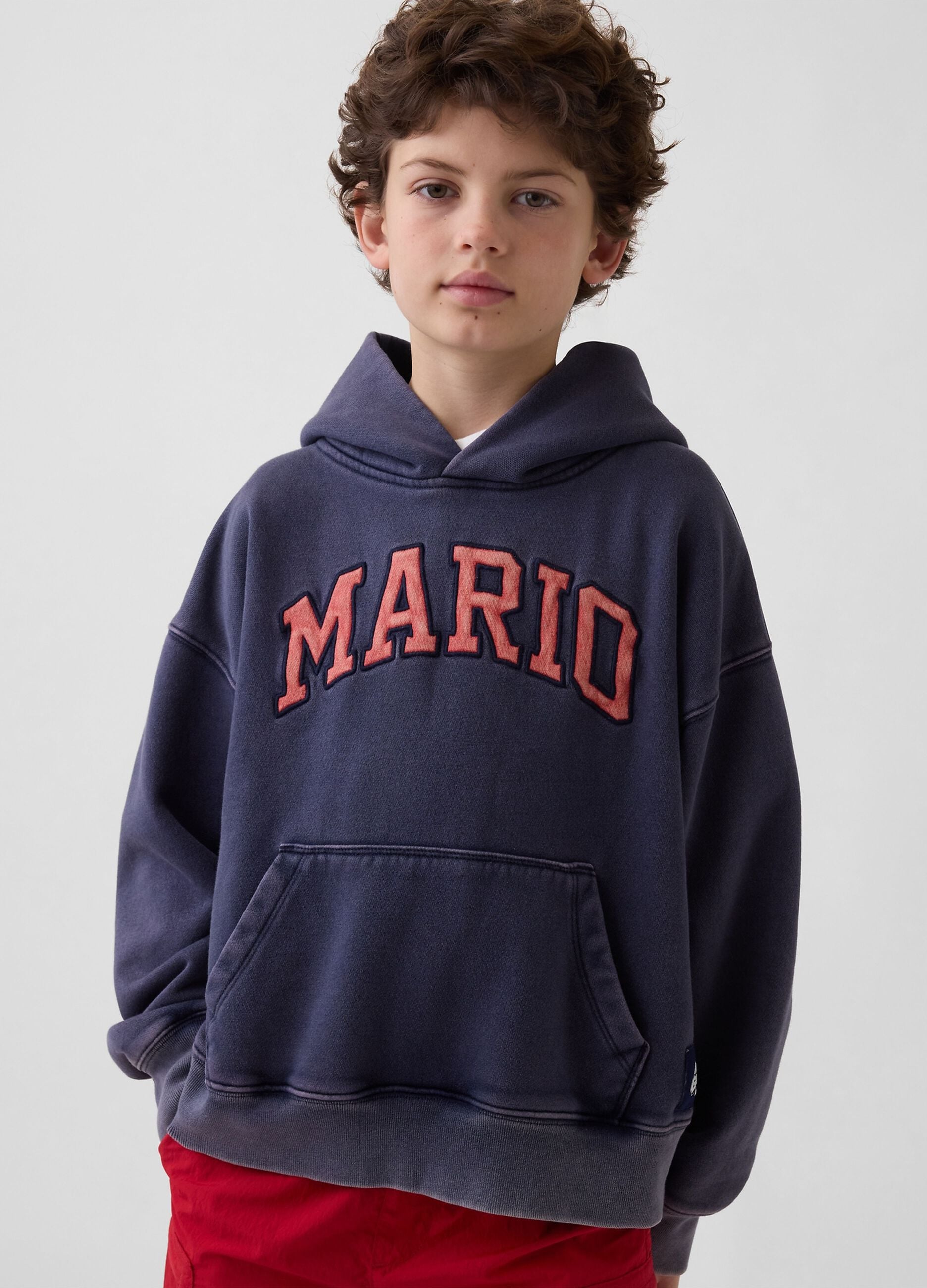 Super Mario Nintendo hooded sweatshirt in cotton blend