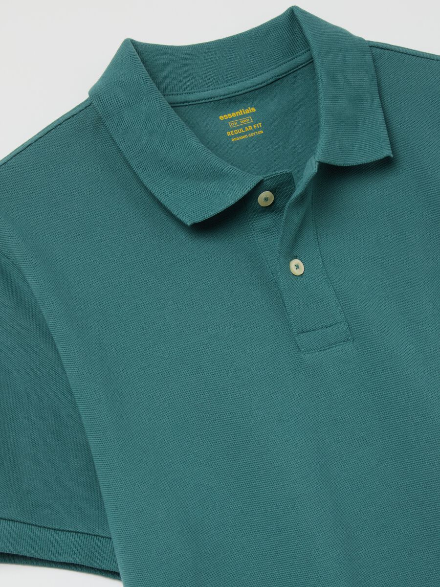 Solid colour polo shirt in organic cotton_5