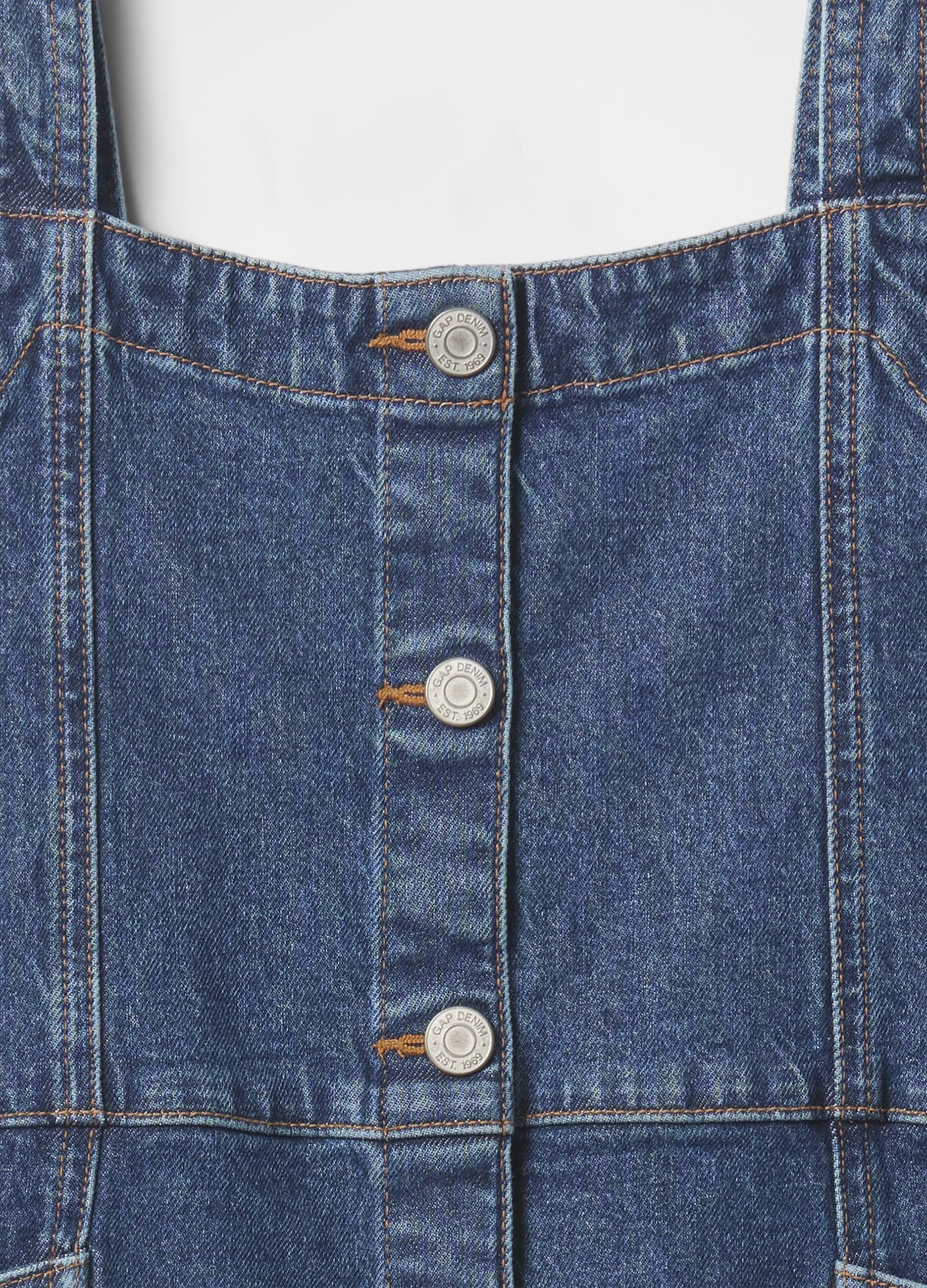 Denim Dress with Buttons